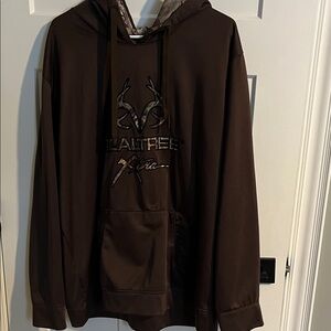 Realtree Brown Camo Logo Hooded Pullover